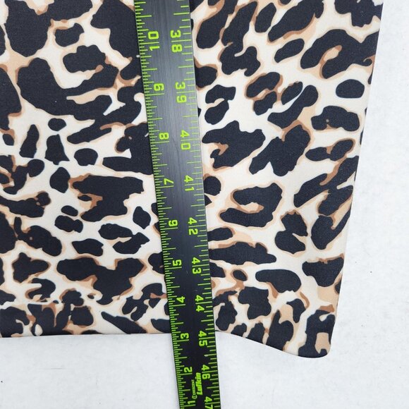 Eloquii Dress Womens 18 Black Tan Leopard Print Bell Sleeve Sheath Knee Length - Picture 6 of 12